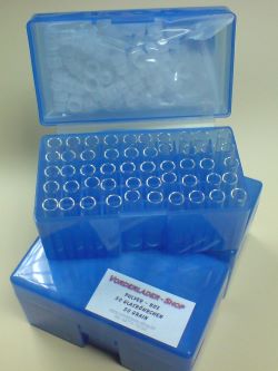 Vorderlader-Shop Pulverbox 50grs /  50 Röhrchen / Plastik